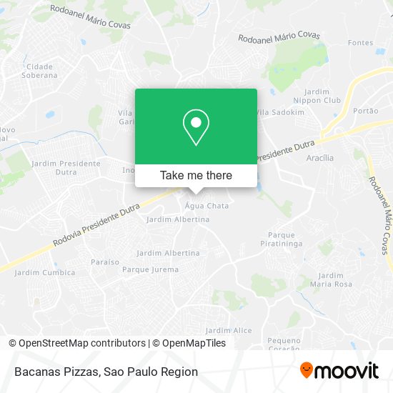Bacanas Pizzas map