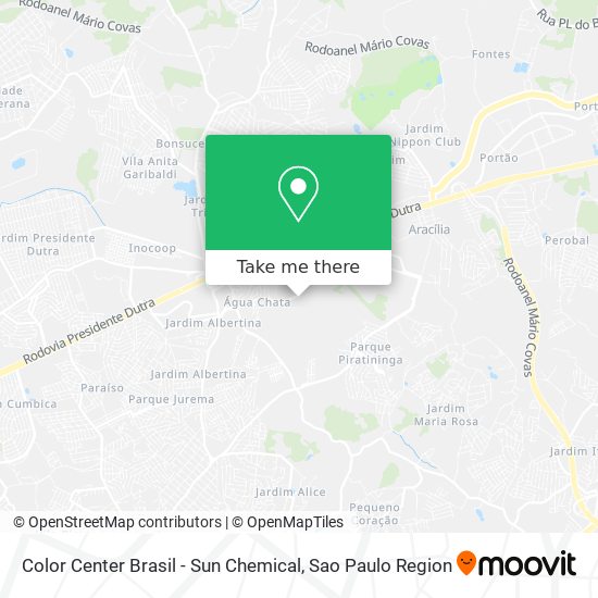 Color Center Brasil - Sun Chemical map