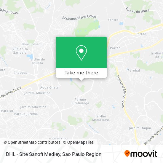 DHL - Site Sanofi Medley map