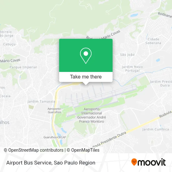 Airport Bus Service map