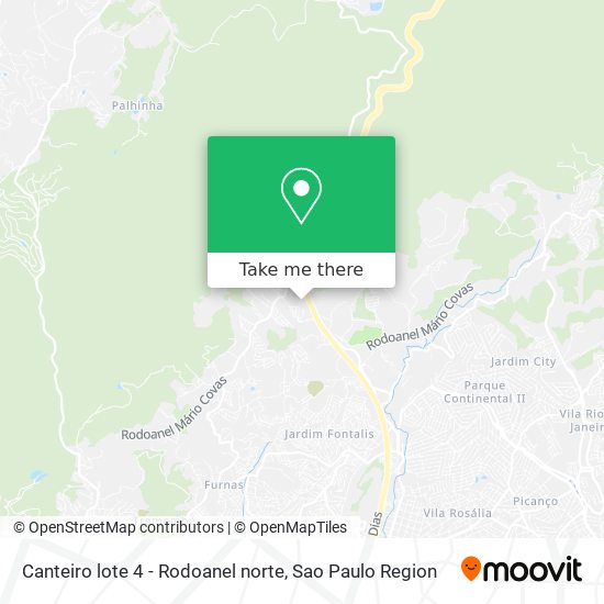 Canteiro lote 4 - Rodoanel norte map