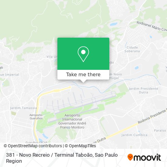 381 - Novo Recreio / Terminal Taboão map