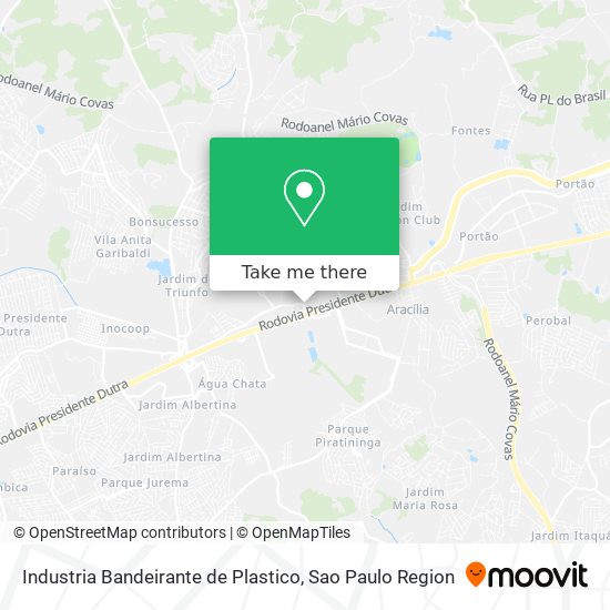 Mapa Industria Bandeirante de Plastico