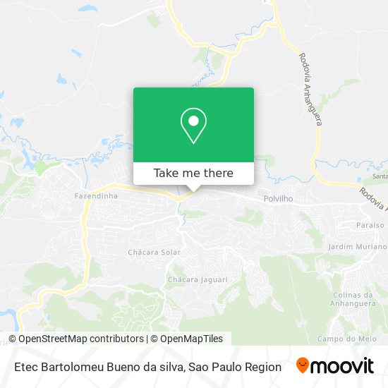 Etec Bartolomeu Bueno da silva map