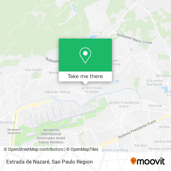Mapa Estrada de Nazaré