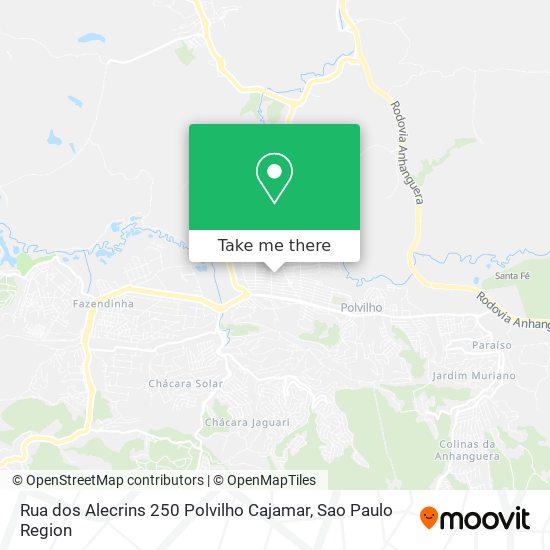 Mapa Rua dos Alecrins 250  Polvilho Cajamar