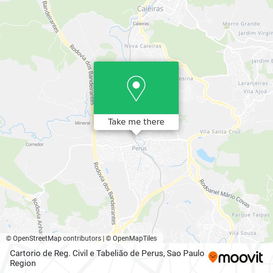 Mapa Cartorio de Reg. Civil e Tabelião de Perus