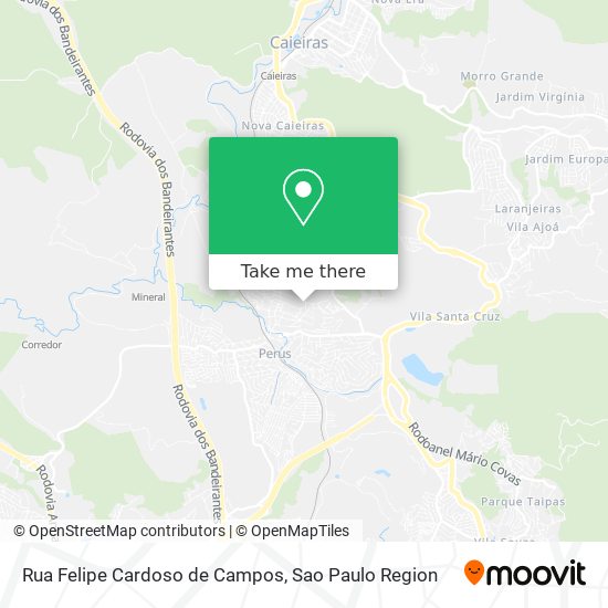 Mapa Rua Felipe Cardoso de Campos