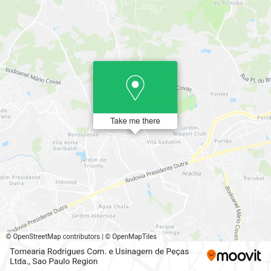 Tornearia Rodrigues Com. e Usinagem de Peças Ltda. map