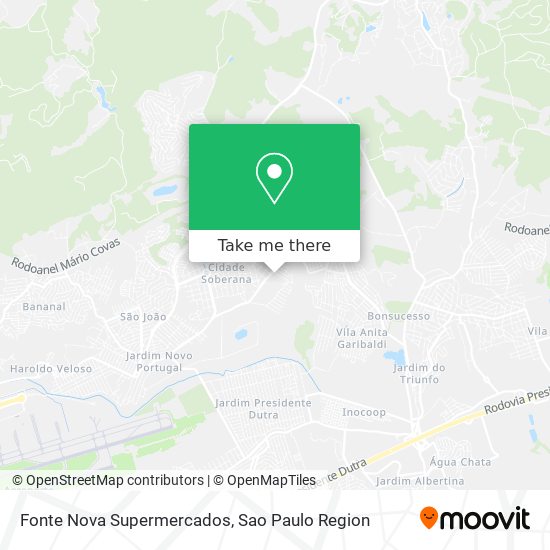 Mapa Fonte Nova Supermercados