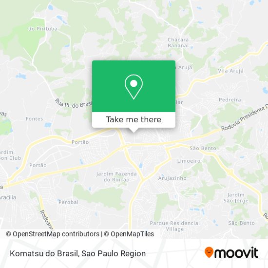 Komatsu do Brasil map