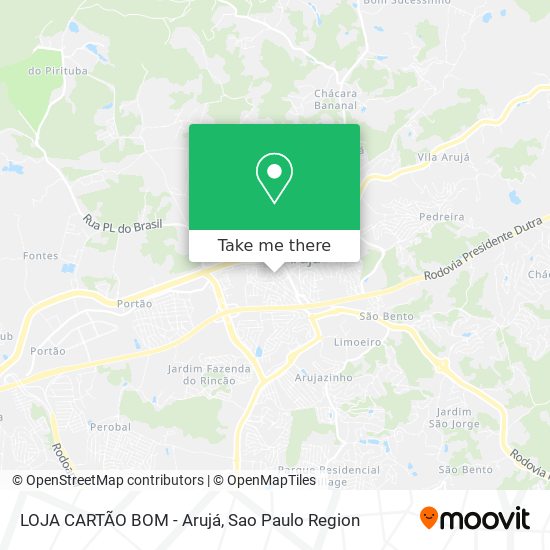 LOJA CARTÃO BOM - Arujá map