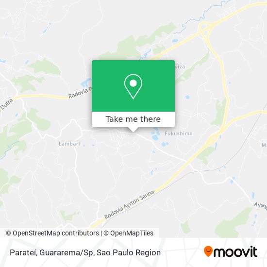Mapa Parateí, Guararema/Sp