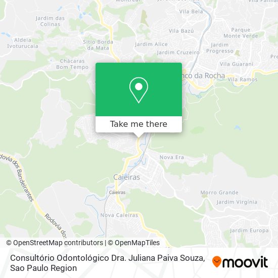 Mapa Consultório Odontológico Dra. Juliana Paiva Souza