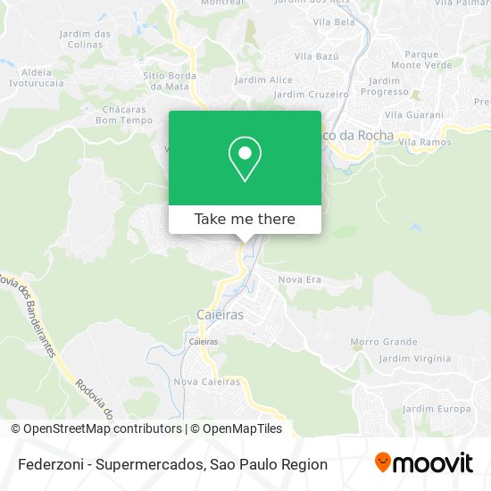 Mapa Federzoni - Supermercados