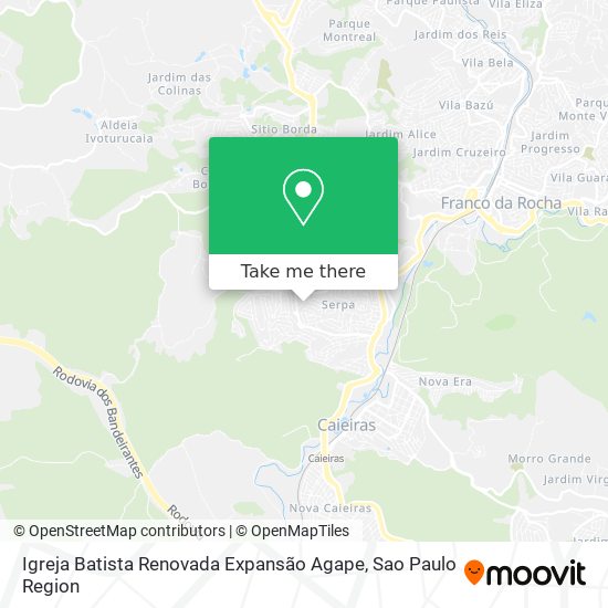 Igreja Batista Renovada Expansão Agape map
