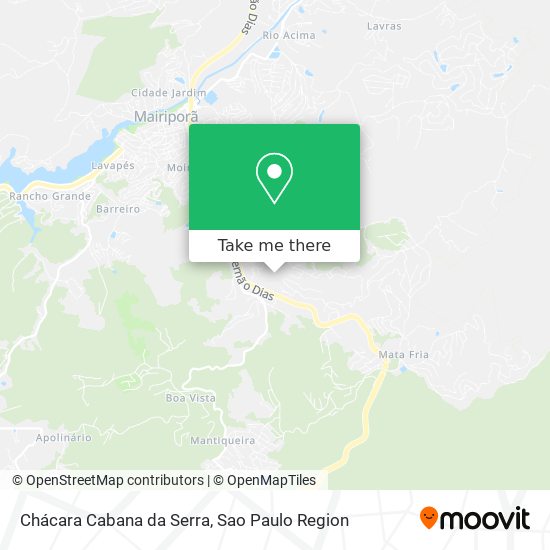 Mapa Chácara Cabana da Serra