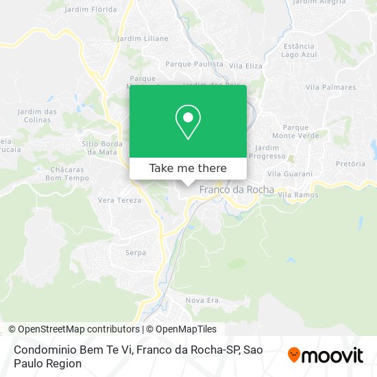 Condominio Bem Te Vi, Franco da Rocha-SP map