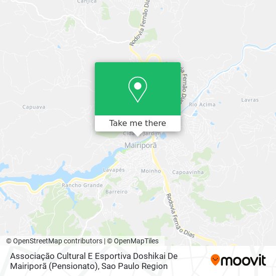 Associação Cultural E Esportiva Doshikai De Mairiporã (Pensionato) map