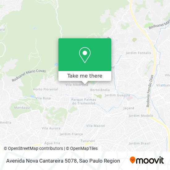 Avenida Nova Cantareira 5078 map