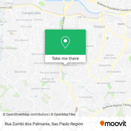 Rua Zumbi dos Palmares map