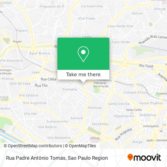 Rua Padre Antônio Tomás map