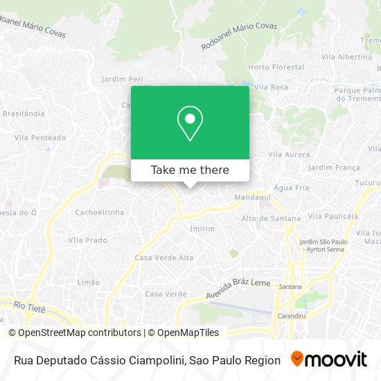 Mapa Rua Deputado Cássio Ciampolini