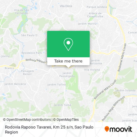 Rodovia Raposo Tavares, Km 25 s / n map