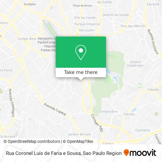 Mapa Rua Coronel Luís de Faria e Sousa