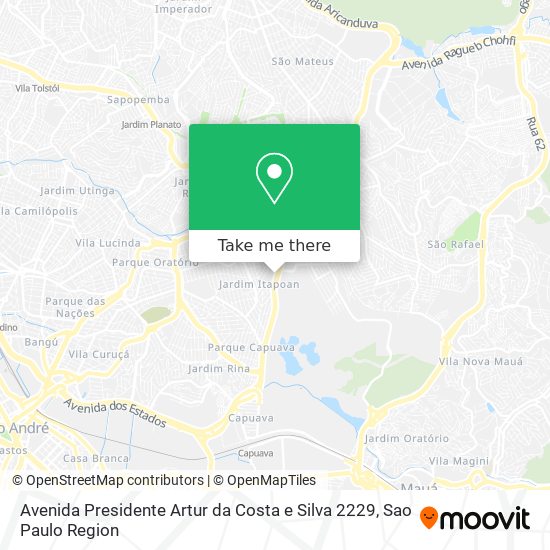 Mapa Avenida Presidente Artur da Costa e Silva 2229