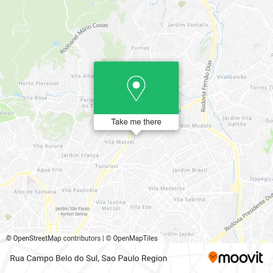 Rua Campo Belo do Sul map