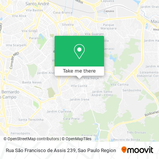 Mapa Rua São Francisco de Assis 239