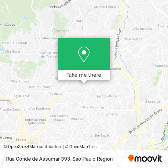 Mapa Rua Conde de Assumar 393