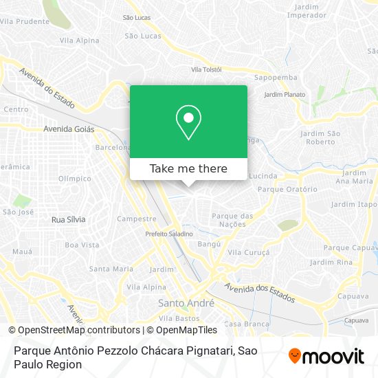 Mapa Parque Antônio Pezzolo Chácara Pignatari
