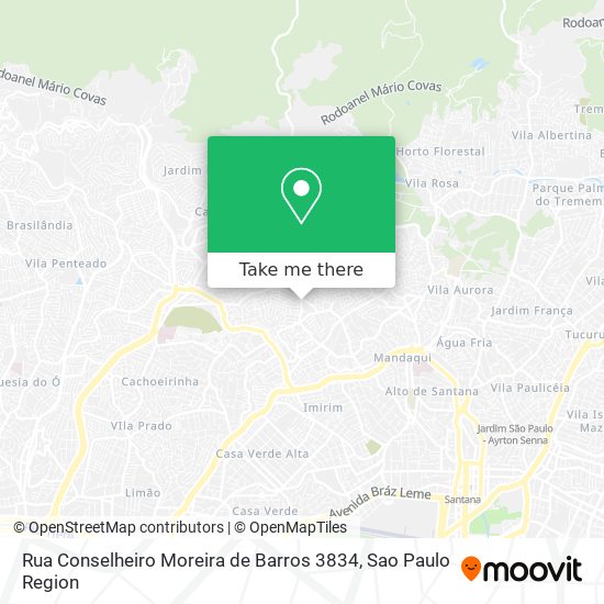 Mapa Rua Conselheiro Moreira de Barros 3834