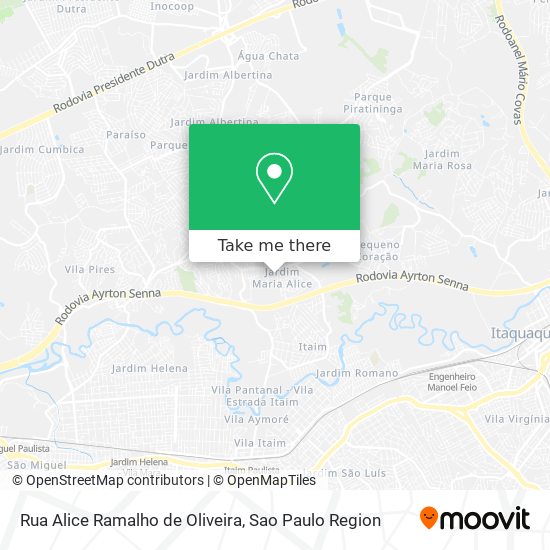 Rua Alice Ramalho de Oliveira map