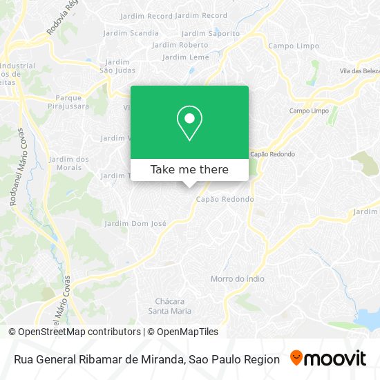 Mapa Rua General Ribamar de Miranda