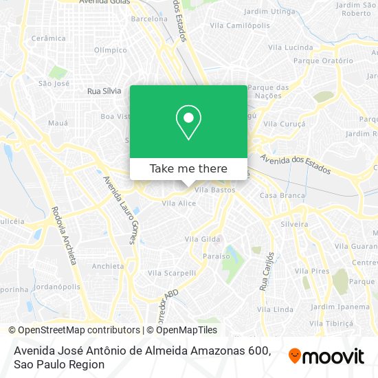 Mapa Avenida José Antônio de Almeida Amazonas 600