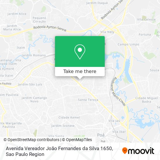 Avenida Vereador João Fernandes da Silva 1650 map