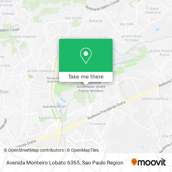 Avenida Monteiro Lobato 6365 map