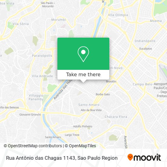 Rua Antônio das Chagas 1143 map