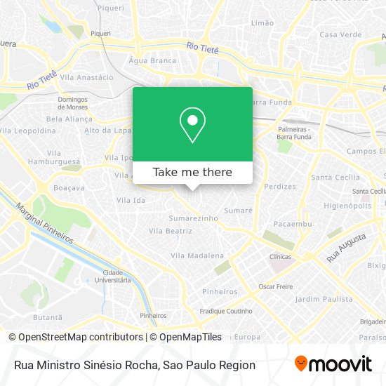 Mapa Rua Ministro Sinésio Rocha