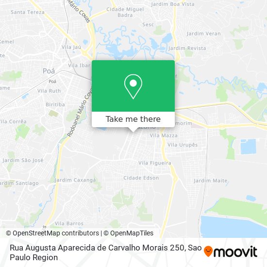 Mapa Rua Augusta Aparecida de Carvalho Morais 250