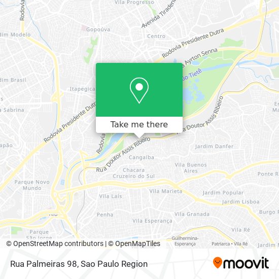 Mapa Rua Palmeiras 98