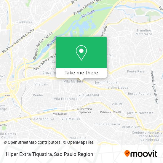 Mapa Hiper Extra Tiquatira