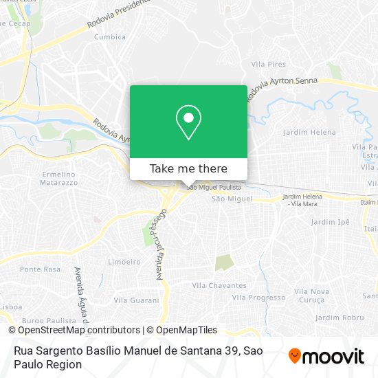 Mapa Rua Sargento Basílio Manuel de Santana 39