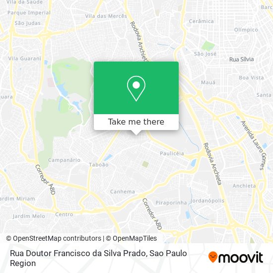 Rua Doutor Francisco da Silva Prado map