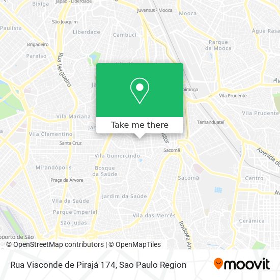 Mapa Rua Visconde de Pirajá 174