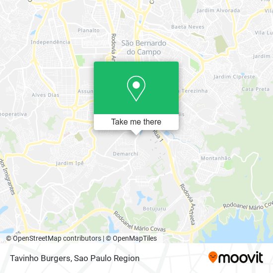 Tavinho Burgers map