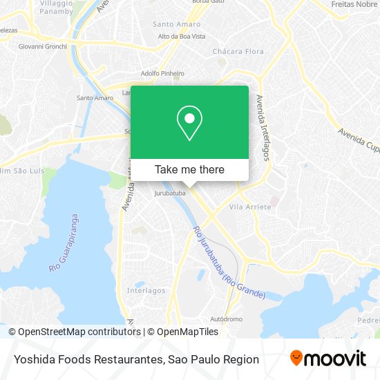 Mapa Yoshida Foods Restaurantes
